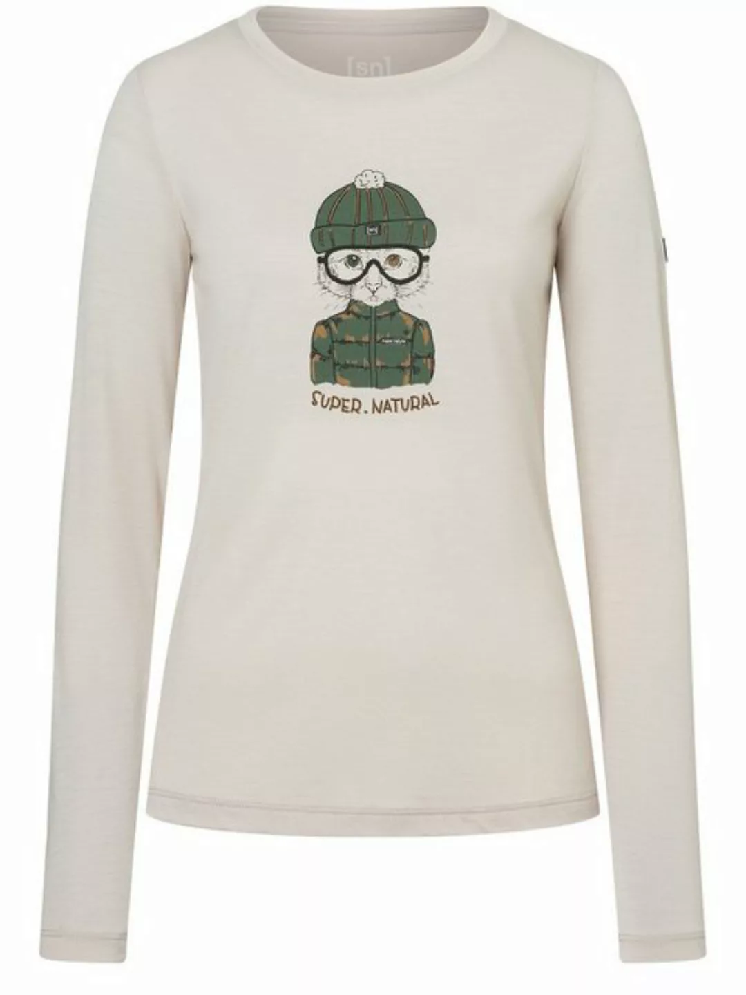 SUPER.NATURAL Langarmshirt Merino Longsleeve W SNOW CAT LS funktioneller Me günstig online kaufen