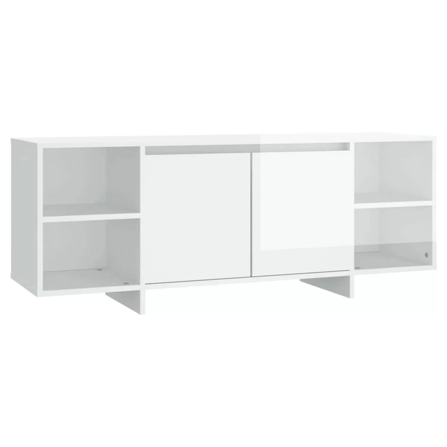 vidaXL TV-Schrank TV-Schrank Hochglanz-Weiß 130x35x50 cm Spanplatte Lowboar günstig online kaufen