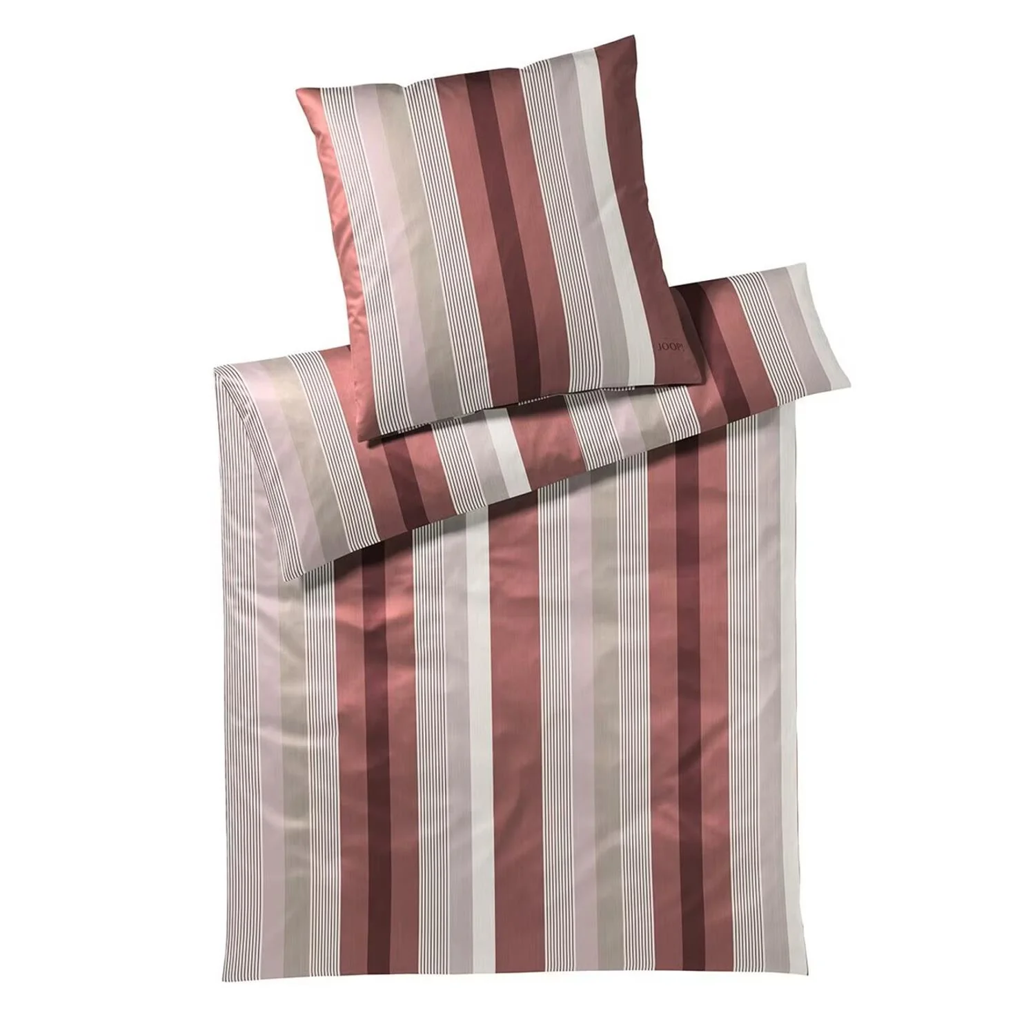 JOOP! Comfort Satin Bettwäsche 4093-1 Stripes Rose Streifen 135x200 günstig online kaufen