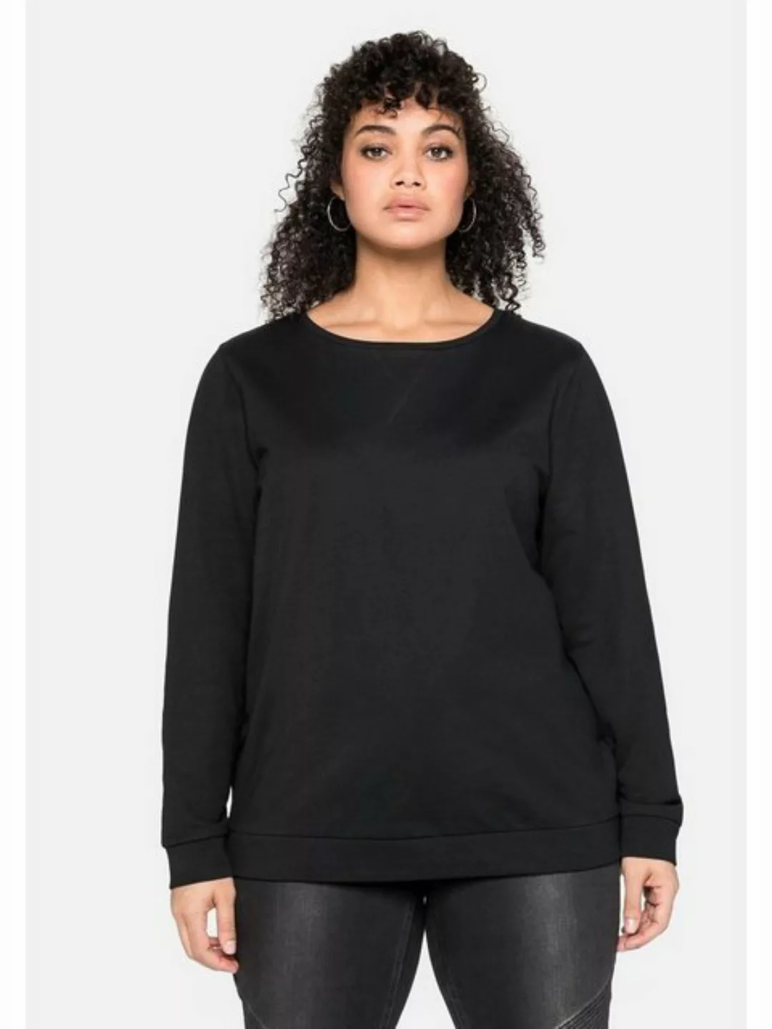 Sheego Sweatshirt Große Größen mit seitlichen Reißverschlüssen günstig online kaufen