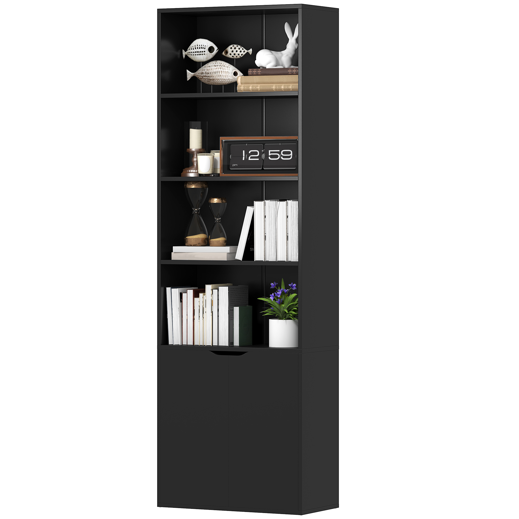HOMCOM Bücherregal Aufbewahrungsregal Bücherregal mit 4 offenen Fächern und günstig online kaufen