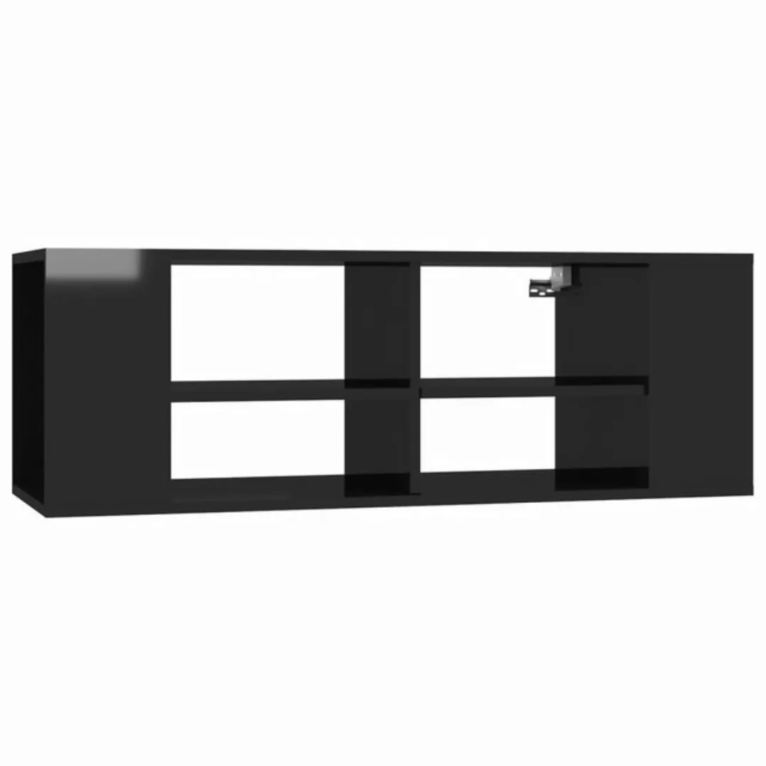 Tv-wandschrank Hochglanz-schwarz 102x35x35 Cm Spanplatte günstig online kaufen