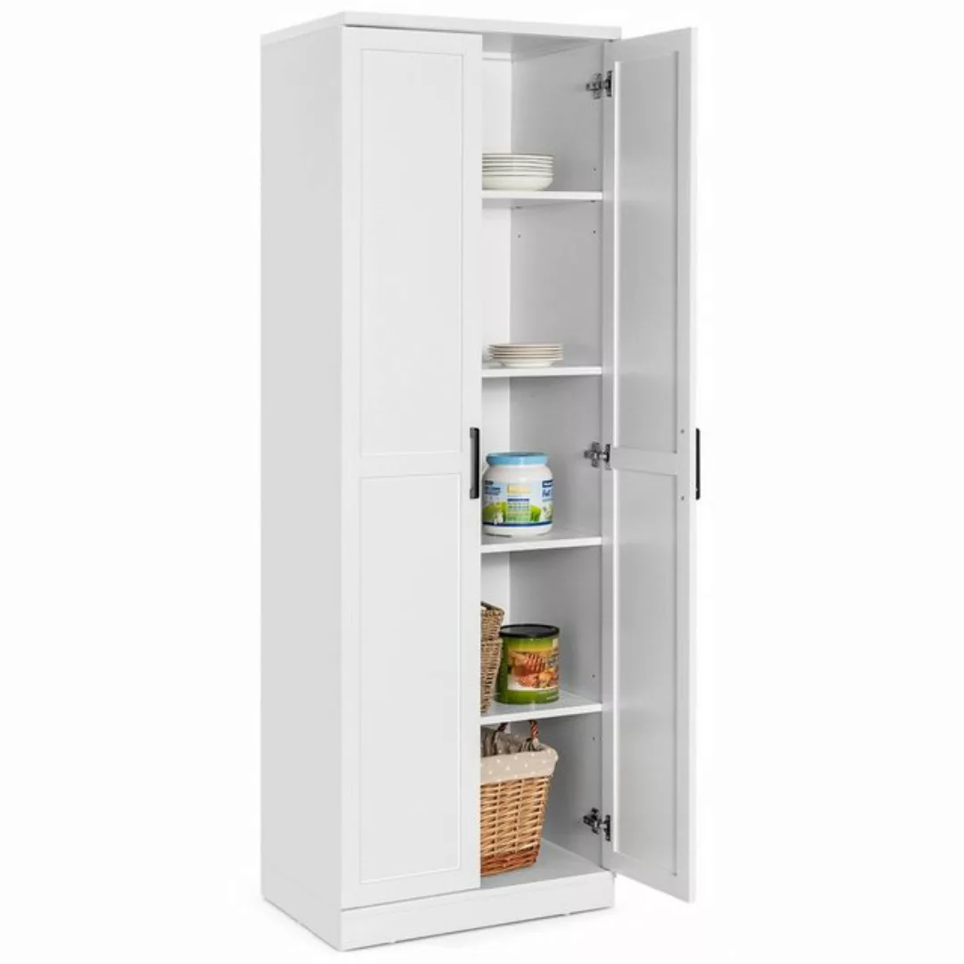 COSTWAY Küchenbuffet Küchenschrank hoch, mit Türen & Regalen, 59x43,5x178cm günstig online kaufen