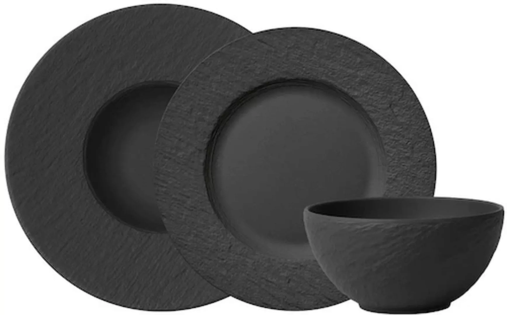 Villeroy & Boch Manufacture Rock Starter-Set 6-teilig schwarz Geschirrsets günstig online kaufen