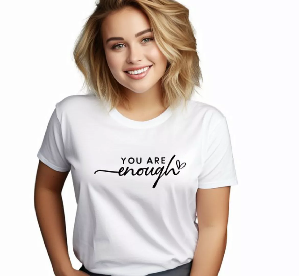 Quality Elegance Print-Shirt You are Enough Modischem T-Shirt günstig online kaufen