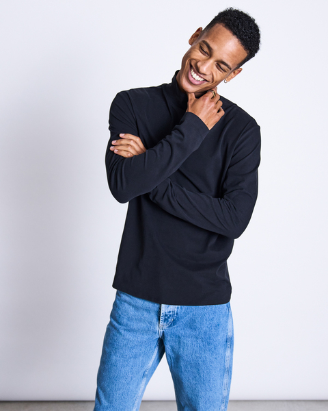 Rollkragen Pullover Mio For Men Schwarz günstig online kaufen