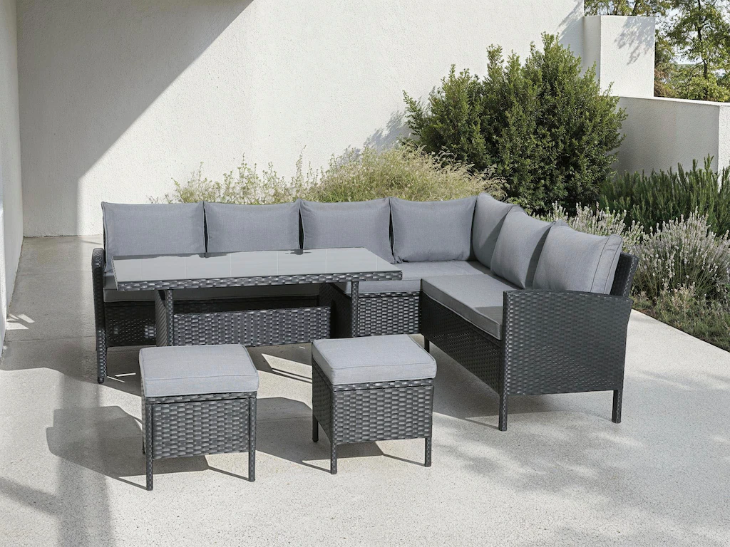 KONIFERA Gartenlounge-Set "Manhatten, Gartenmöbel Set", (Set, 18 tlg., Eckl günstig online kaufen