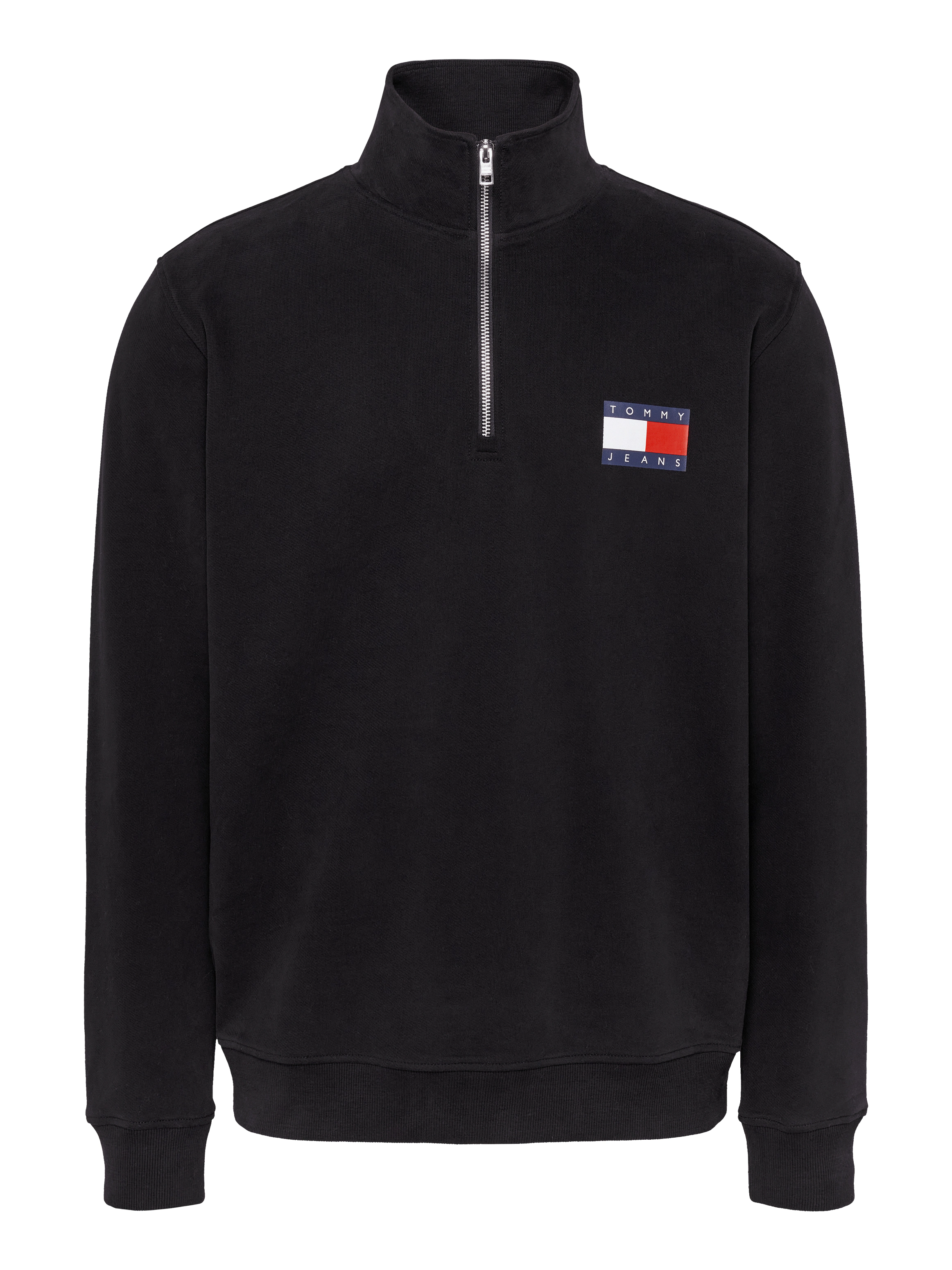 Tommy Jeans Sweatshirt TJM REG ENTRY HALF ZIP mit bedruckten Mareknlogo günstig online kaufen