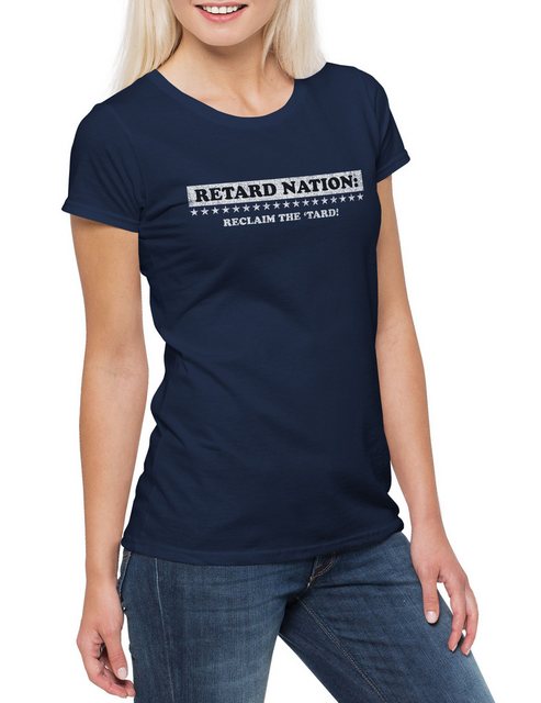 Urban Backwoods Print-Shirt Retard Nation Damen T-Shirt Ian Lip Philipp Ian günstig online kaufen