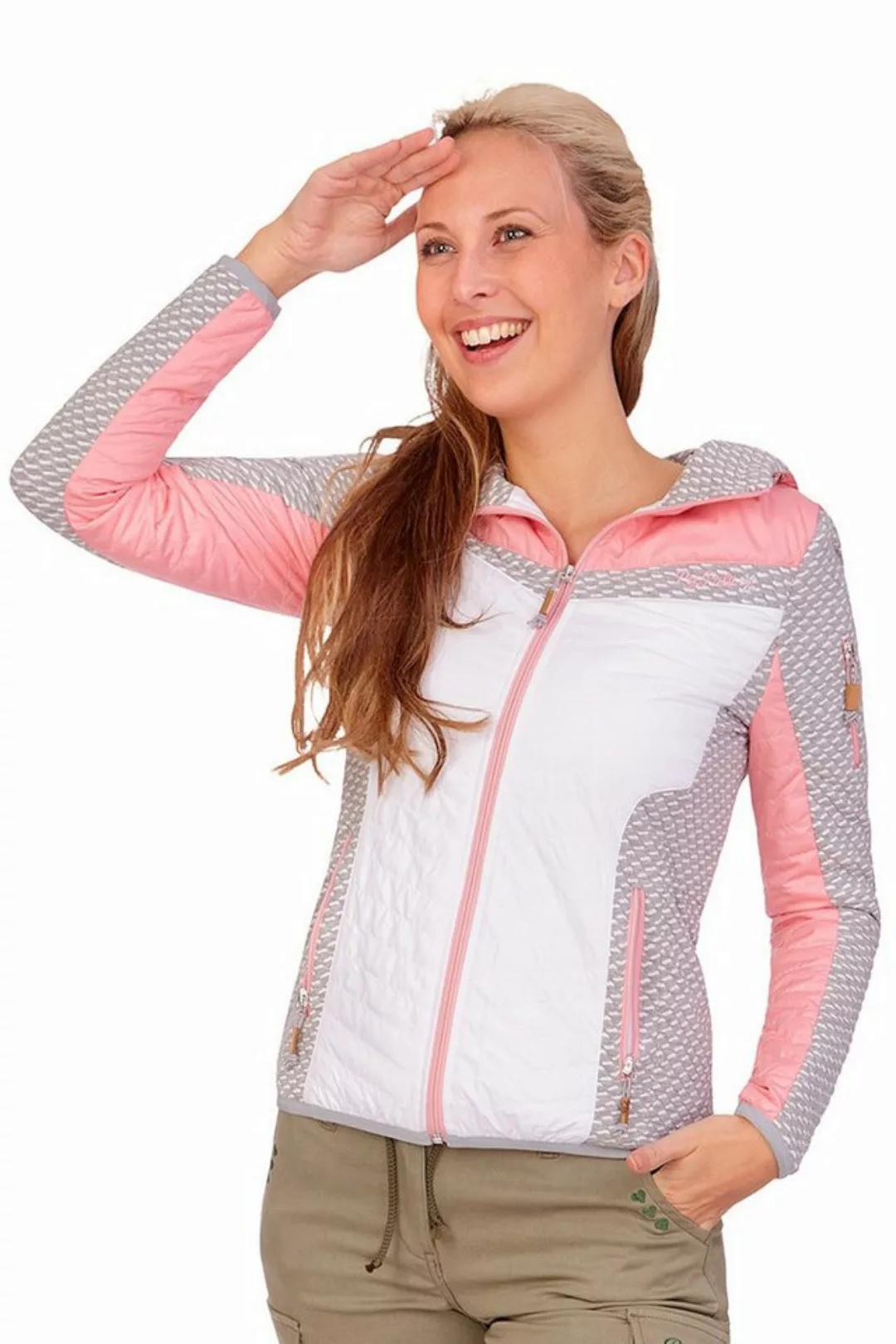 Piz Palü Outdoorjacke Outdoorjacke Damen - EITTING - grau/rosa/weiß günstig online kaufen