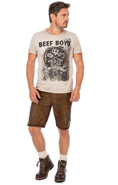 Hangowear Trachtenshirt T-Shirt BEEFBOYS greige günstig online kaufen