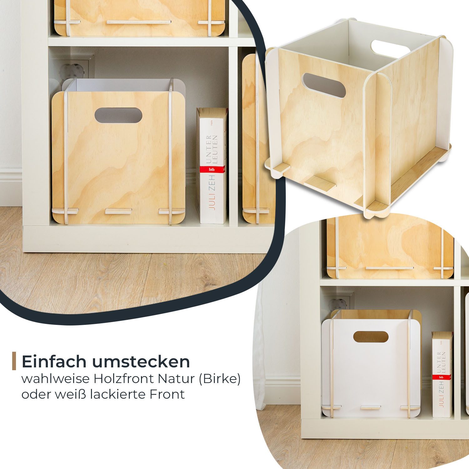 HMF Aufbewahrungsbox Praktische Regalbox aus Holz günstig online kaufen