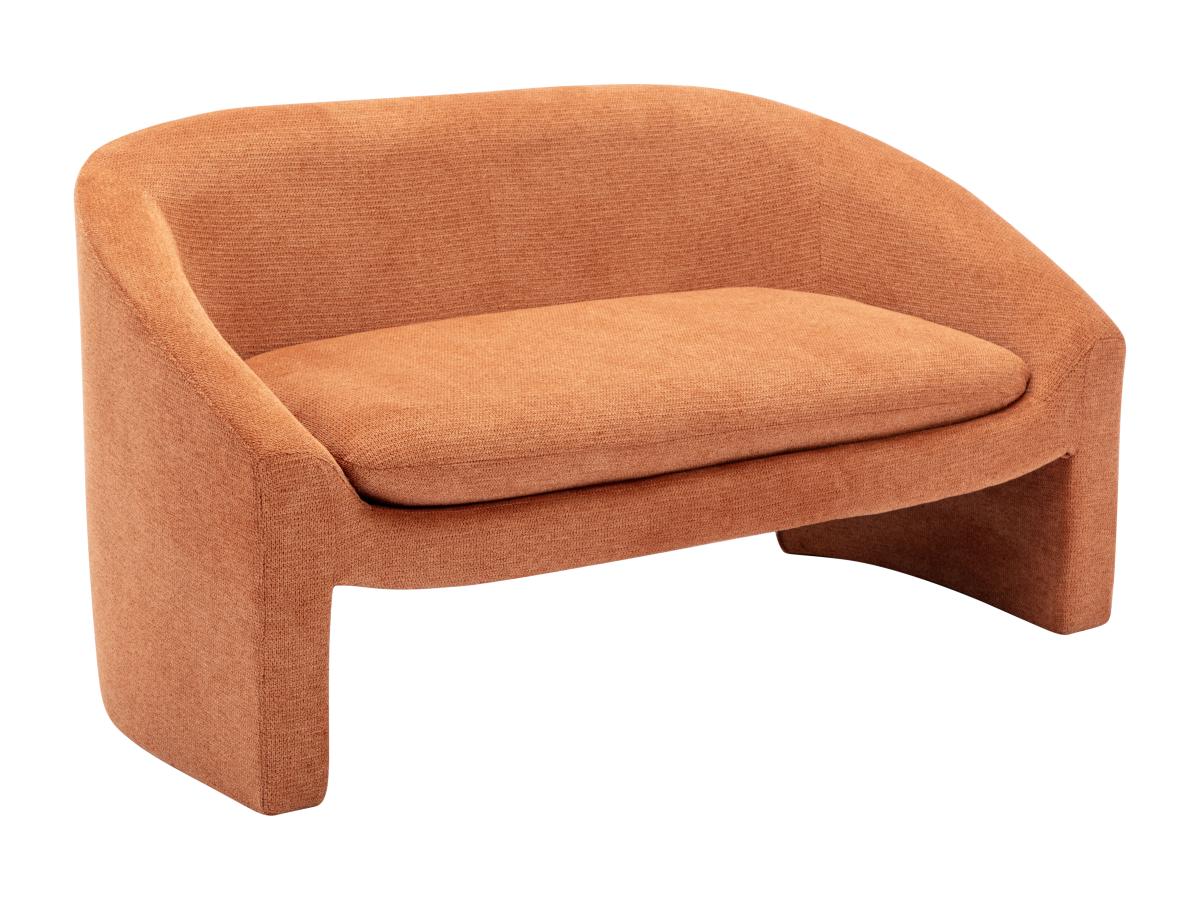 Sofa 2-Sitzer - Stoff - Terracotta - OSSANA günstig online kaufen