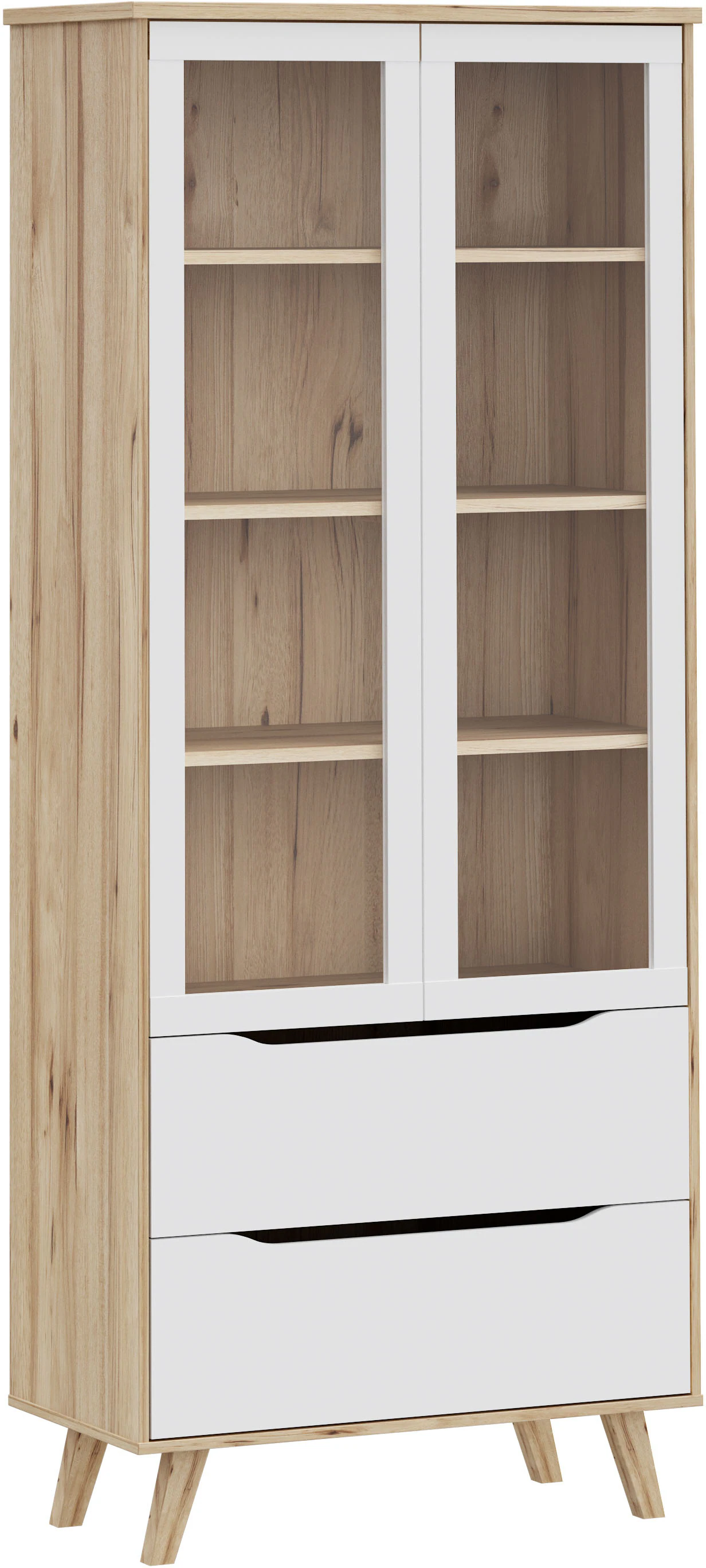 FORTE Vitrine "Vankka Stauraumvitrine", (B/H/T 84,7/201,5/41,7 cm), 2 Glast günstig online kaufen