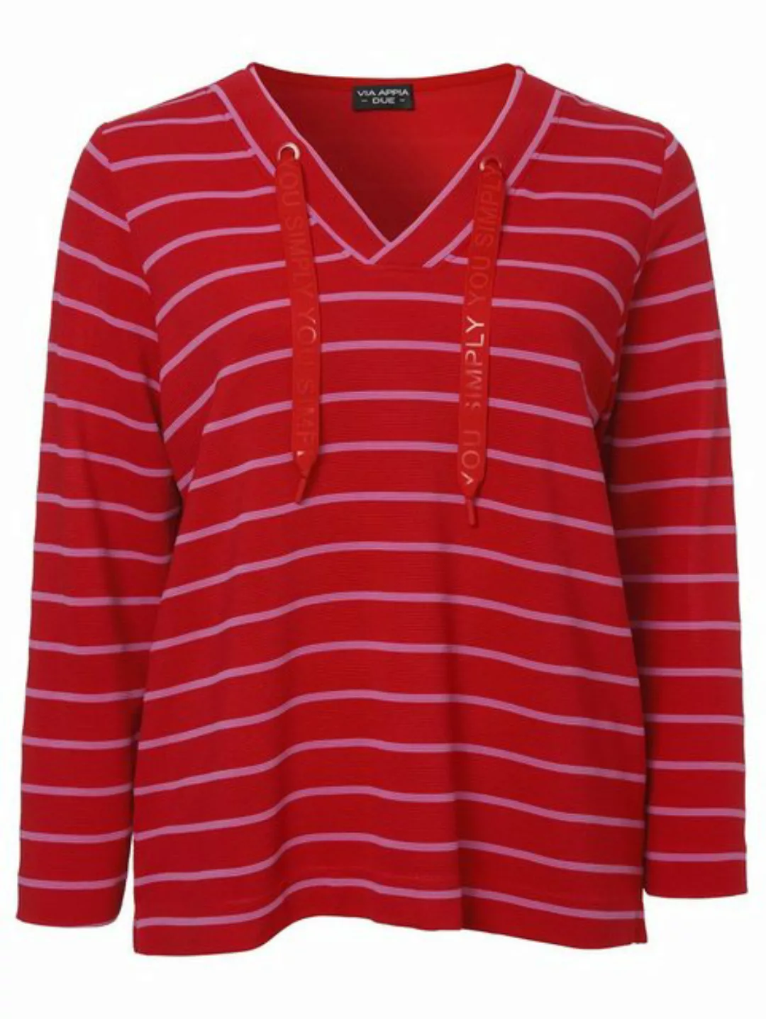 VIA APPIA DUE Sweatshirt Sportives Sweatshirt mit gestreiftem Allover-Muste günstig online kaufen