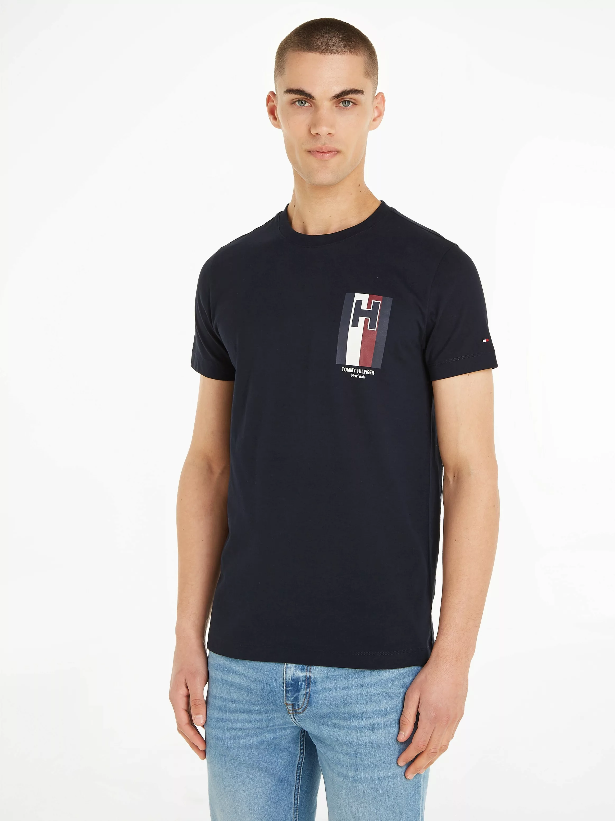 Tommy Hilfiger T-Shirt "H EMBLEM TEE" günstig online kaufen