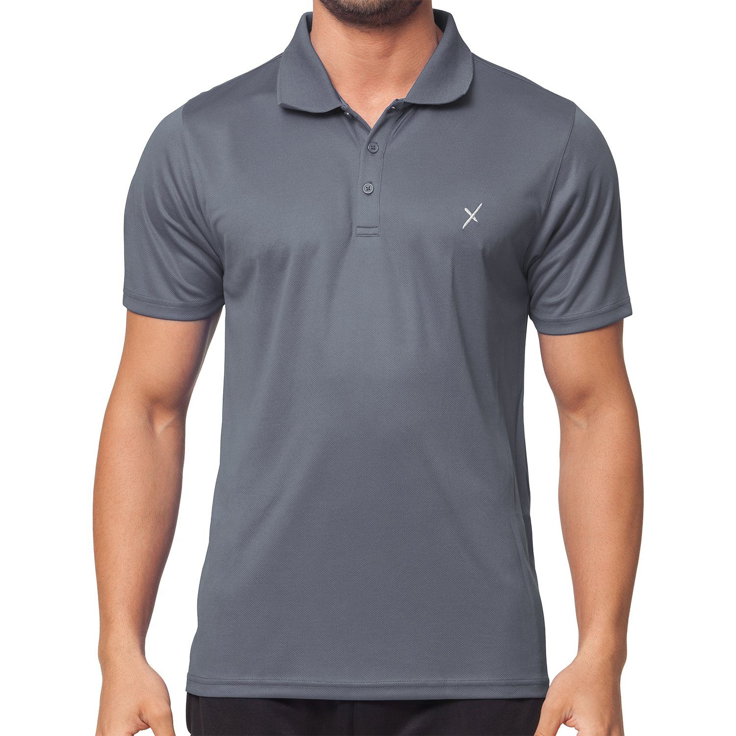 CFLEX Trainingsshirt Herren Sport Fitness Polo-Shirt günstig online kaufen