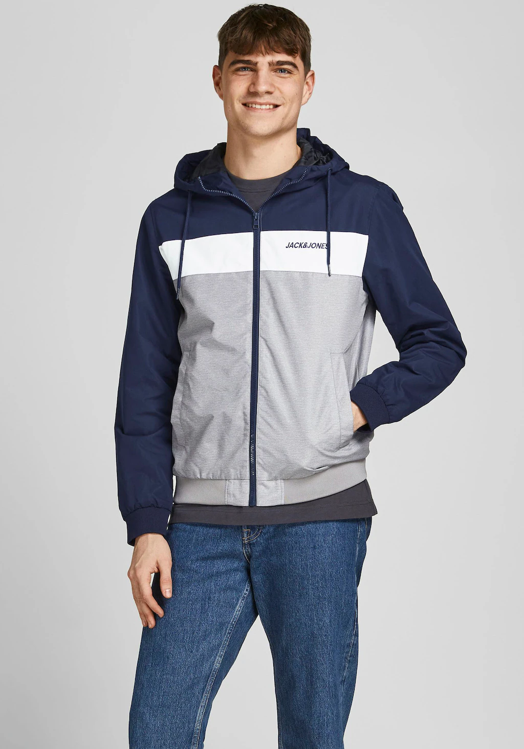 Jack & Jones Windbreaker "RUSH BLOCKING HOOD BOMBER", mit Kapuze günstig online kaufen