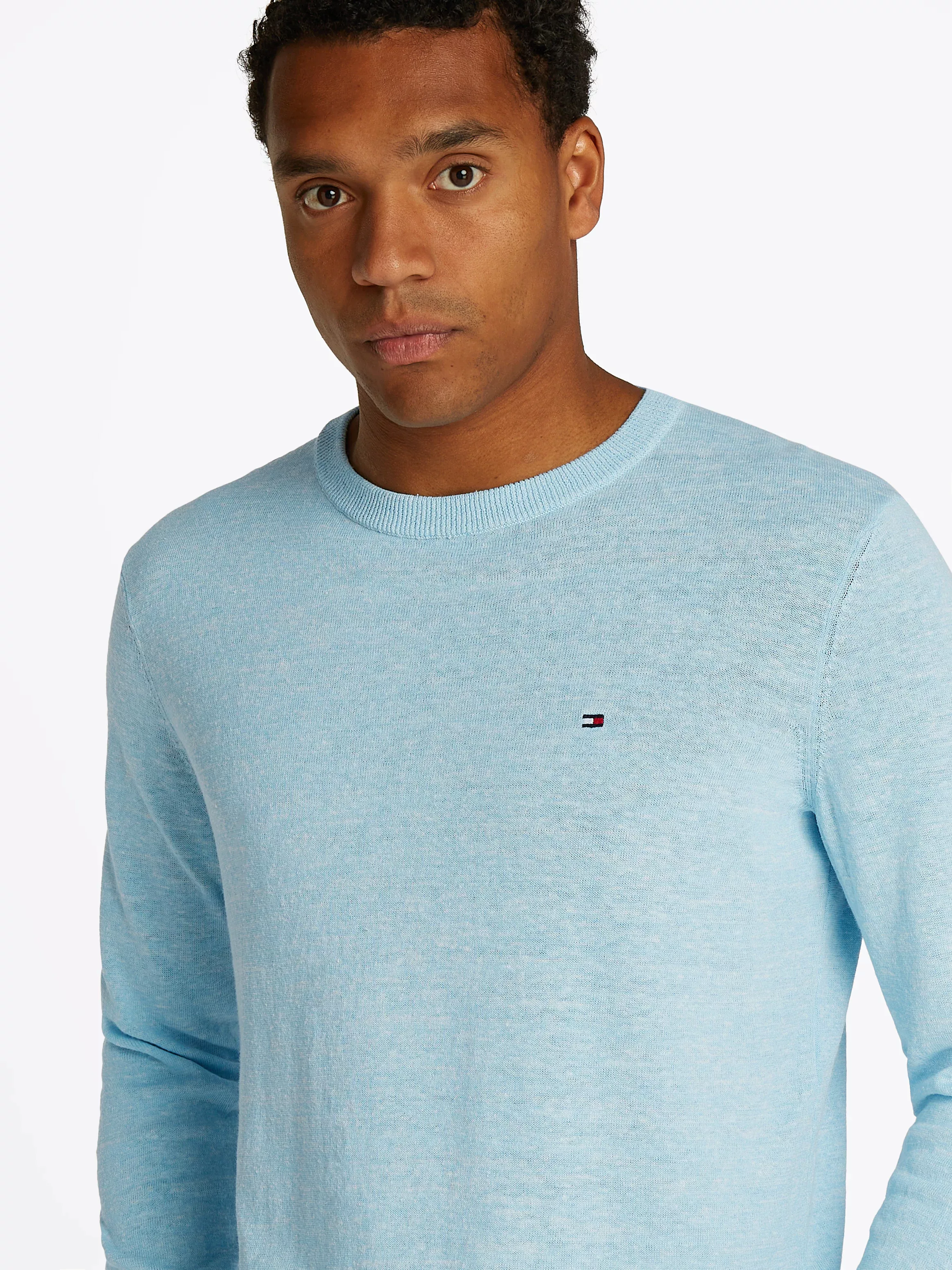 Tommy Hilfiger Rundhalspullover "COTTON LINEN CREW NECK" günstig online kaufen