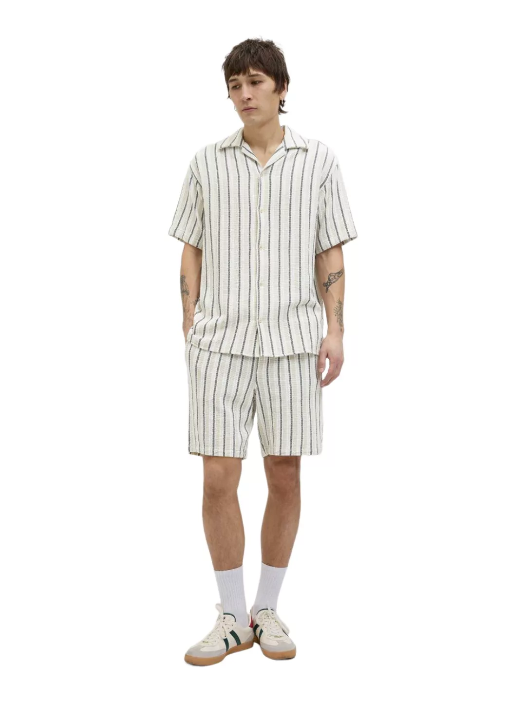 Jack & Jones Herren Kurzarm Hemd JORCOBA STRIPE RESORT SHIRT SS - Relaxed F günstig online kaufen