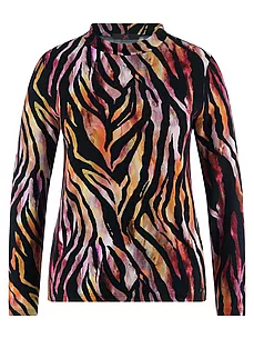 Shirt Stehkragen Emilia Lay schwarz günstig online kaufen