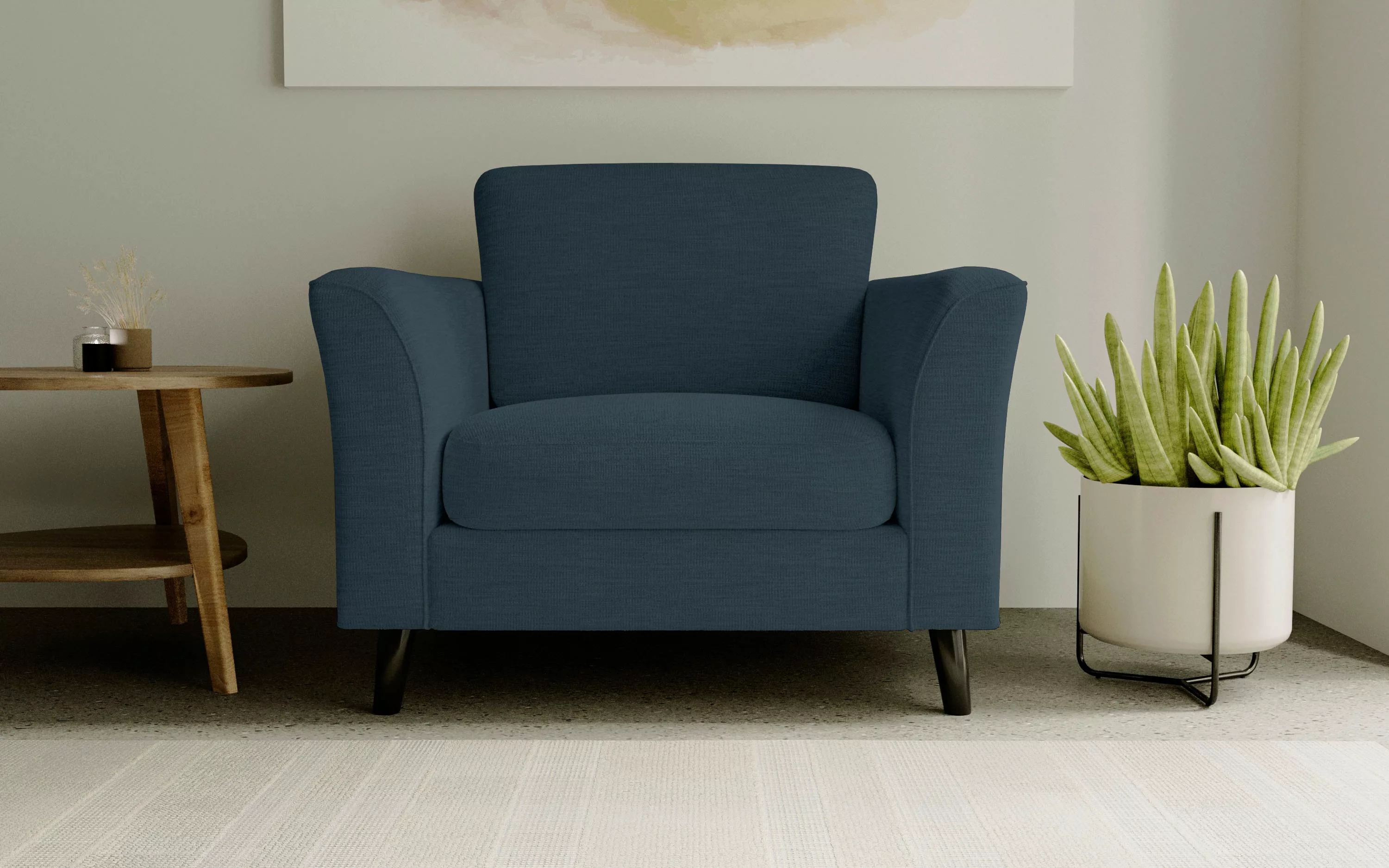 Home affaire Sessel "Gröde", weicher Sitzkomfort, aus schwarzen Holzfüßen günstig online kaufen
