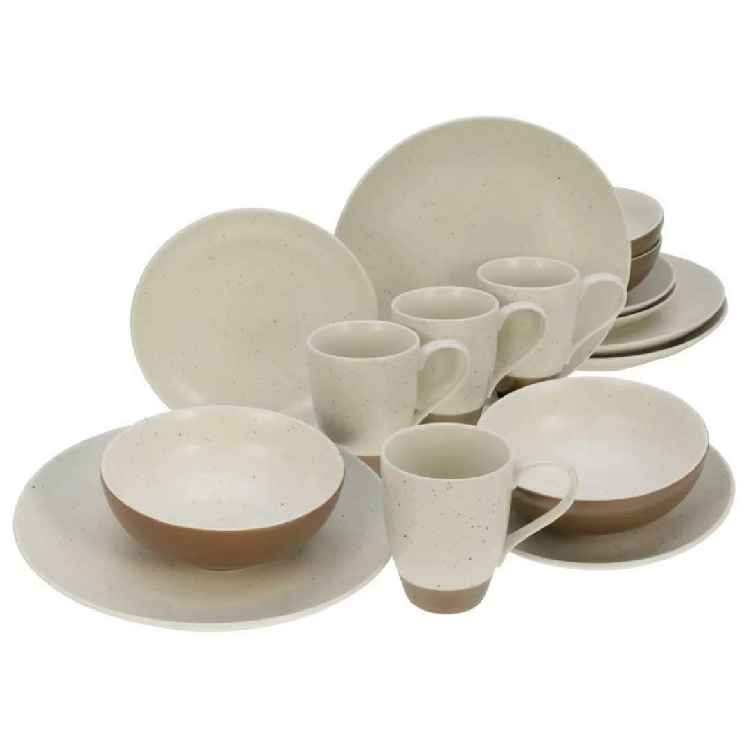 CreaTable Kombiservice »Geschirr-Set Sand Dunes«, (Set, 16 tlg., Kaffeeserv günstig online kaufen