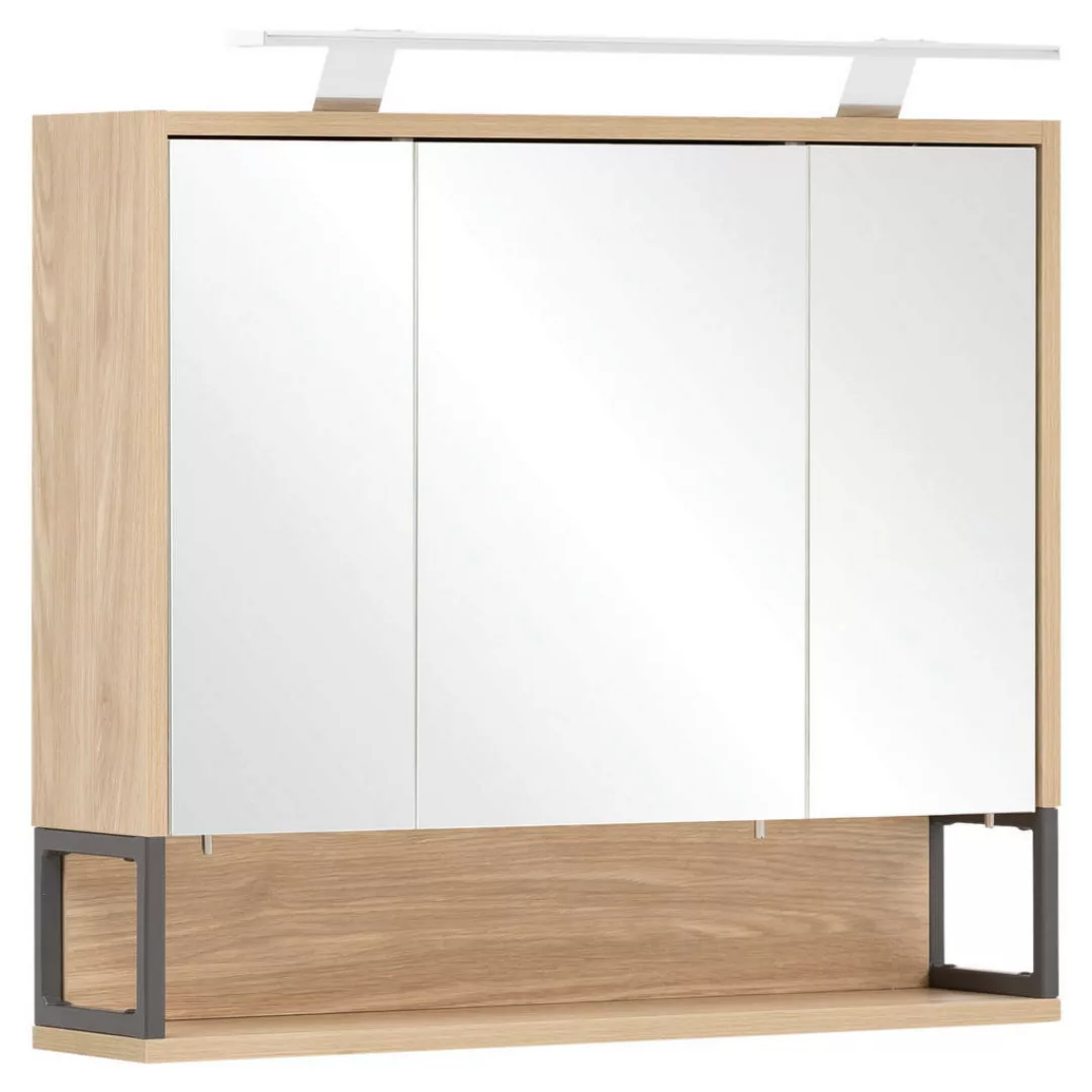 Schildmeyer Spiegelschrank Limone Breite 70 cm, 3-türig, LED-Beleuchtung, S günstig online kaufen