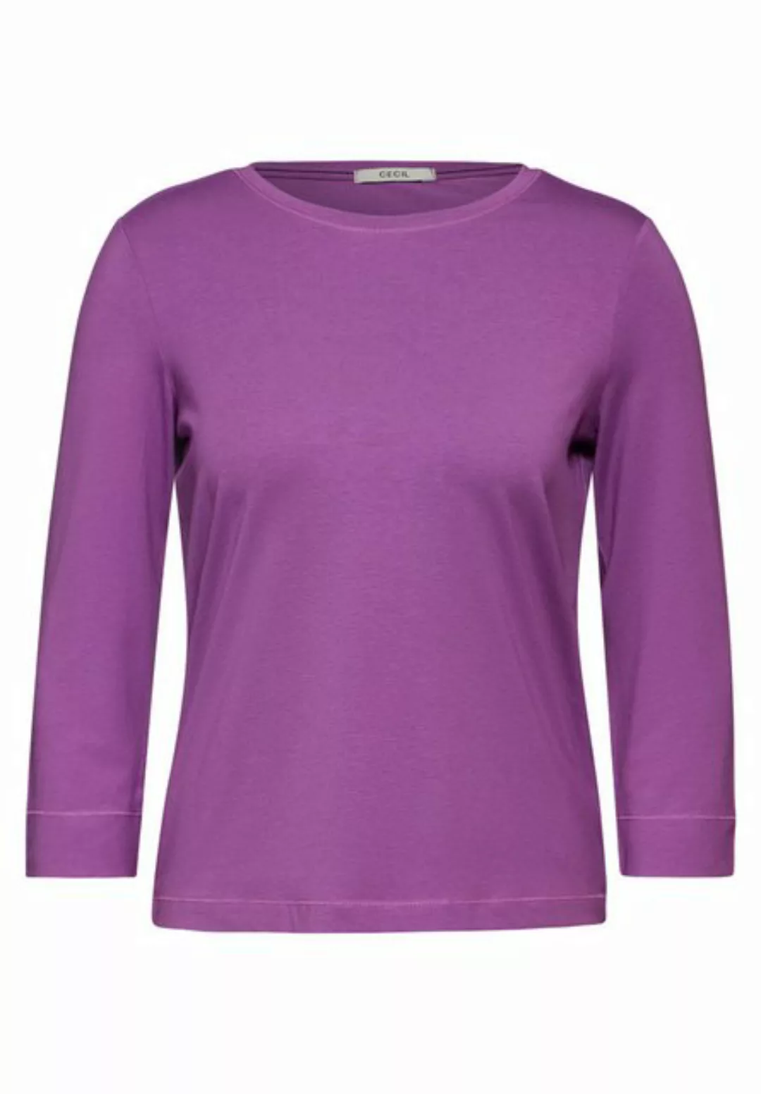 Cecil 3/4-Arm-Shirt Cecil Basic Shirt in Iced Violet (1-tlg) Nicht Vorhande günstig online kaufen