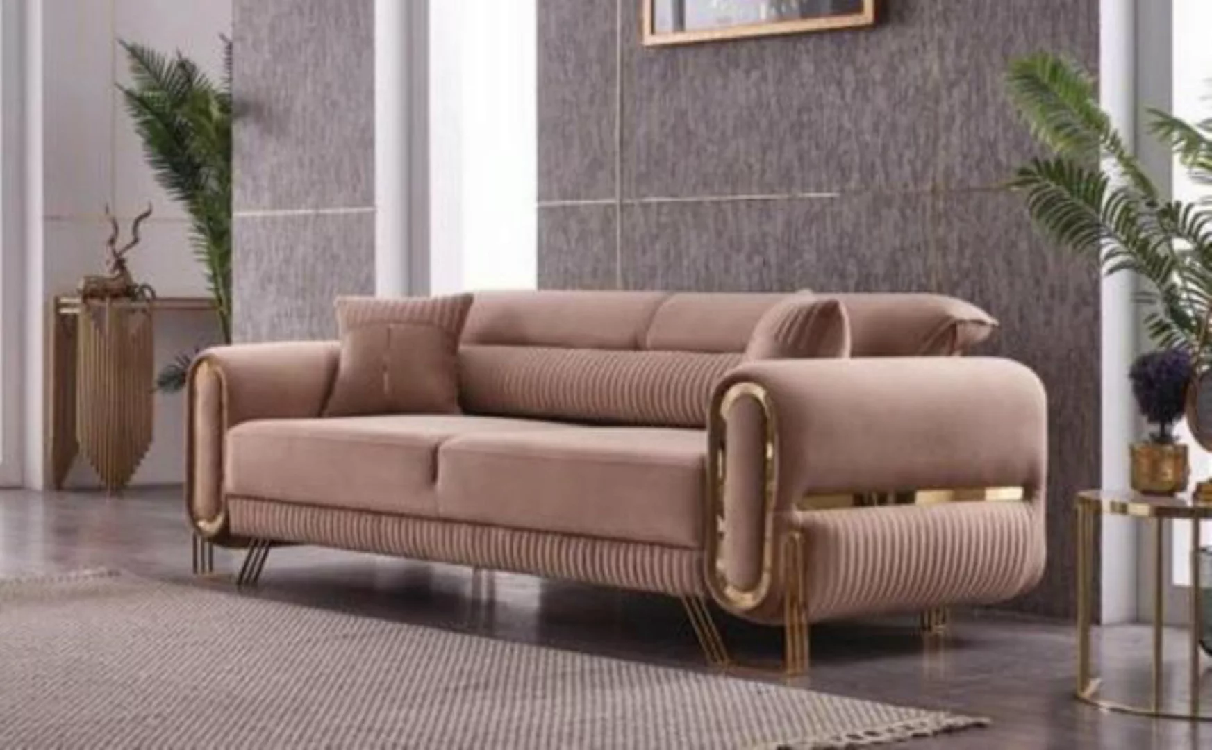 JVmoebel 3-Sitzer Sofa 3 Sitzer Wohnzimmer Polster Textil Dreisitzer Möbel günstig online kaufen