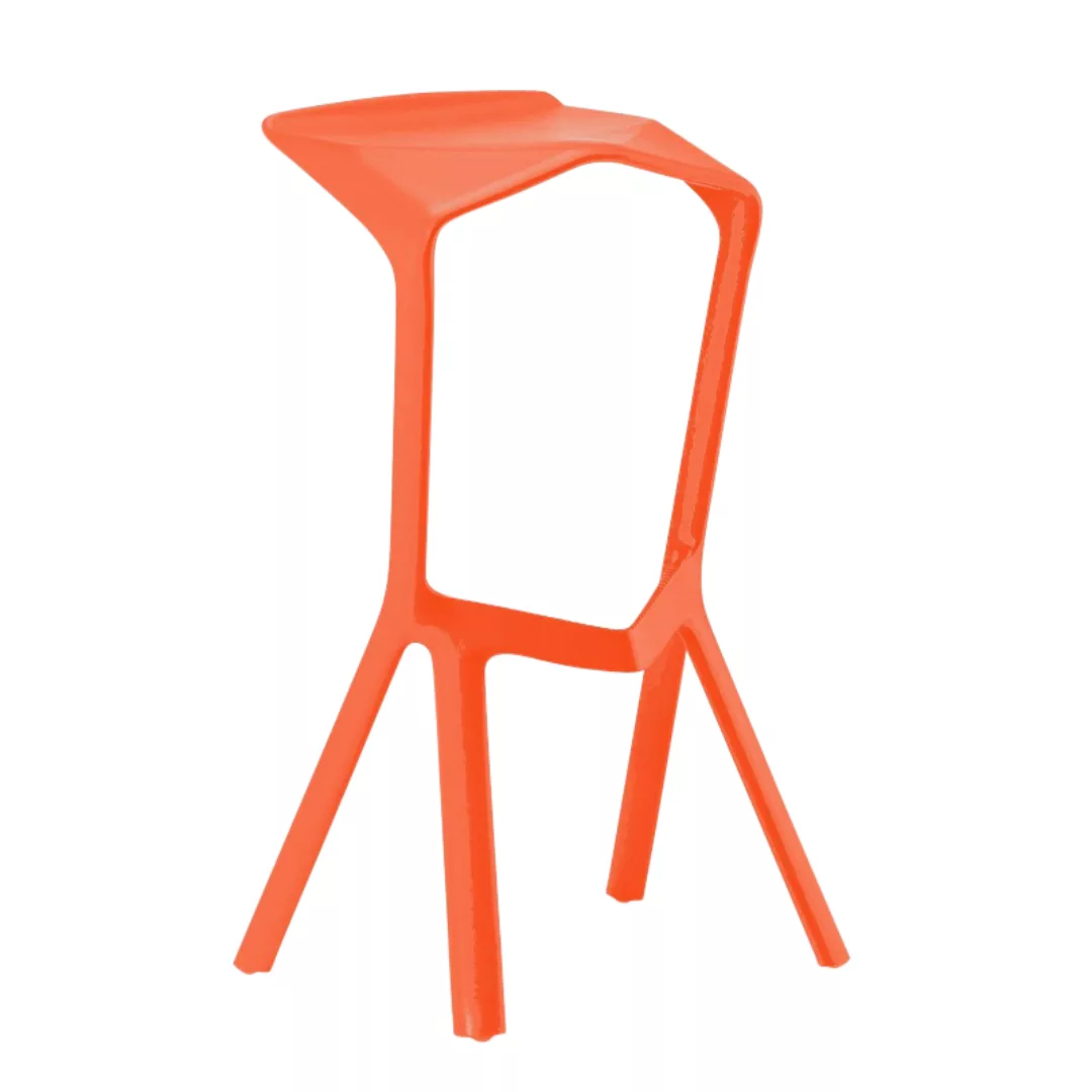 Plank - Miura Barhocker - reines orange/H 81cm günstig online kaufen