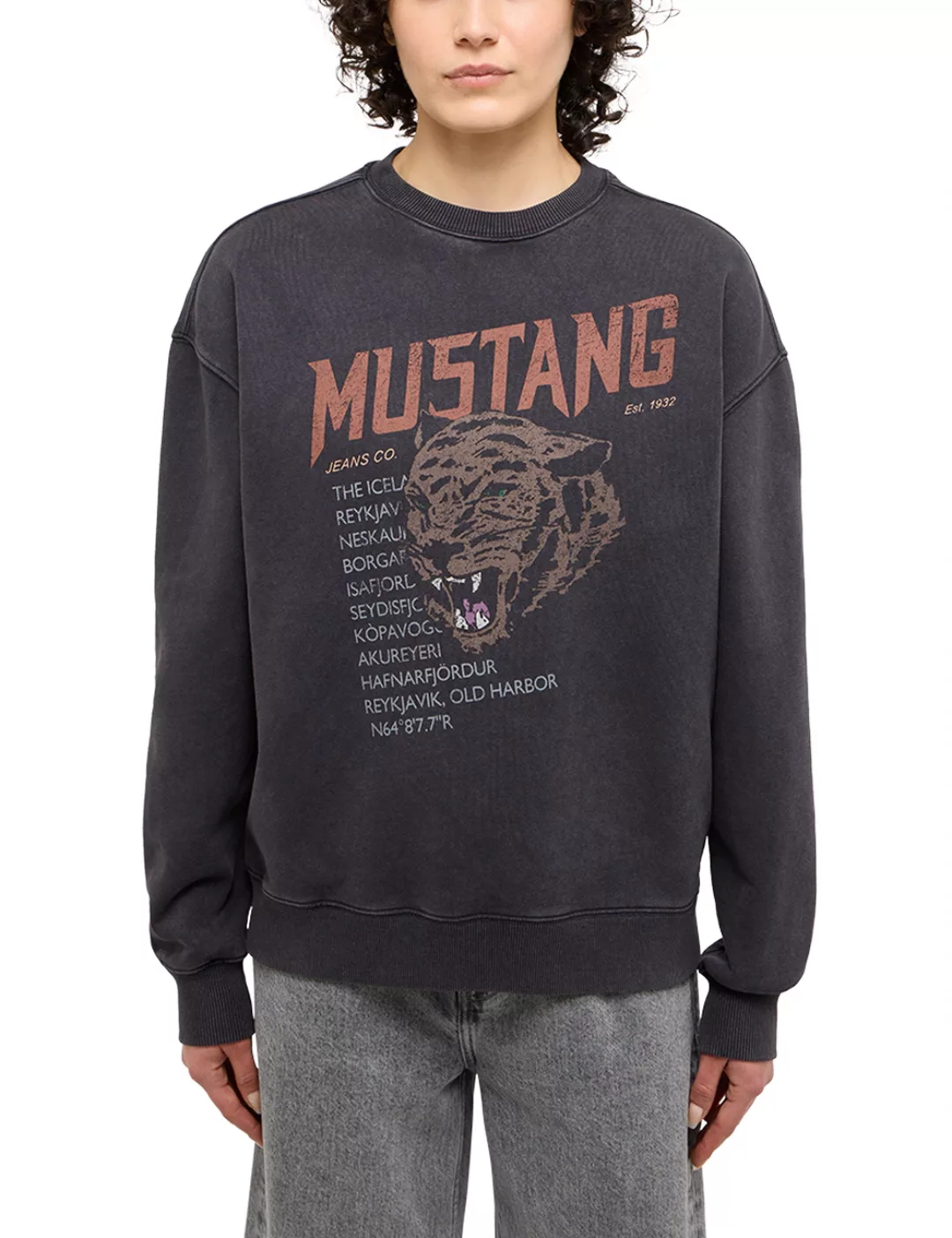 MUSTANG Sweatshirt "Style Salida", mit Frontprint günstig online kaufen