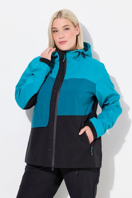 Ulla Popken Funktionsjacke HYPRAR Regenjacke wasserdicht 2-Wege-Zipper Kapu günstig online kaufen