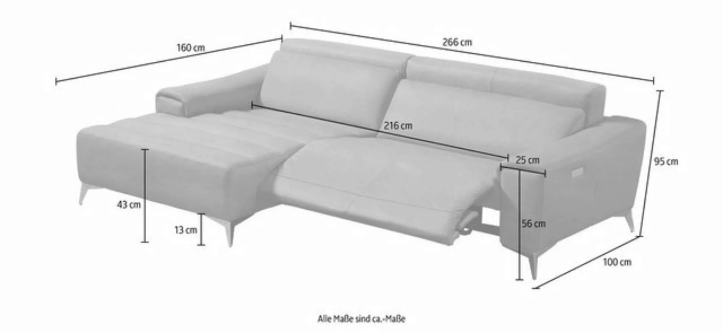 Egoitaliano Ecksofa Suzette, Designsofa mit hohem Sitzkomfort, mit Recamier günstig online kaufen