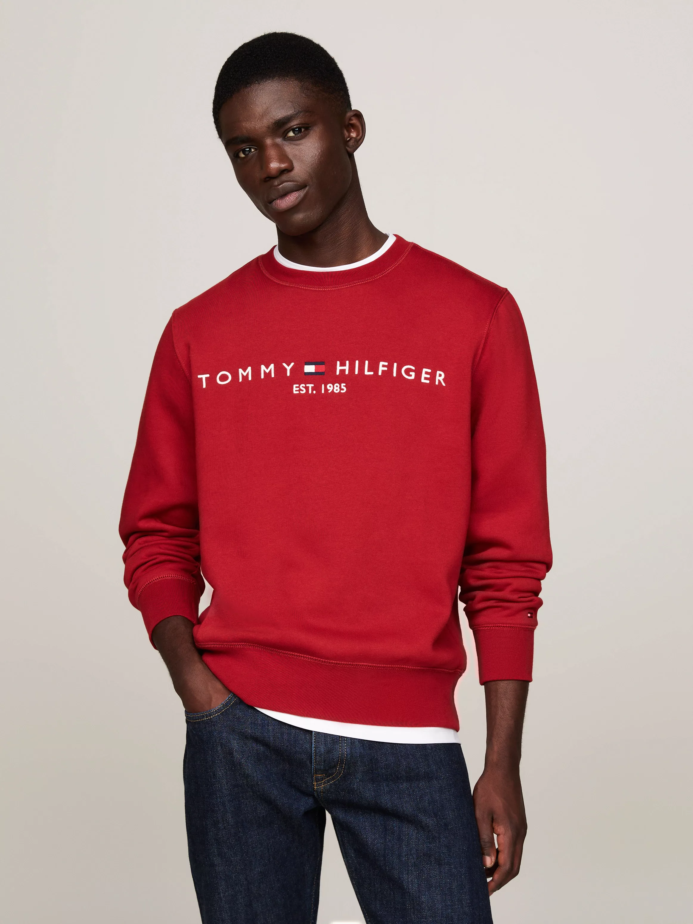 Tommy Hilfiger Sweatshirt "TOMMY LOGO SWEATSHIRT", mit klassischem Rundhals günstig online kaufen