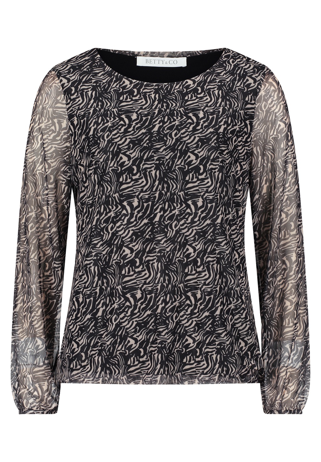 Betty&Co Kurzarmshirt "Betty & Co Damen Blusenshirt mit Raffung", (1 tlg.), günstig online kaufen