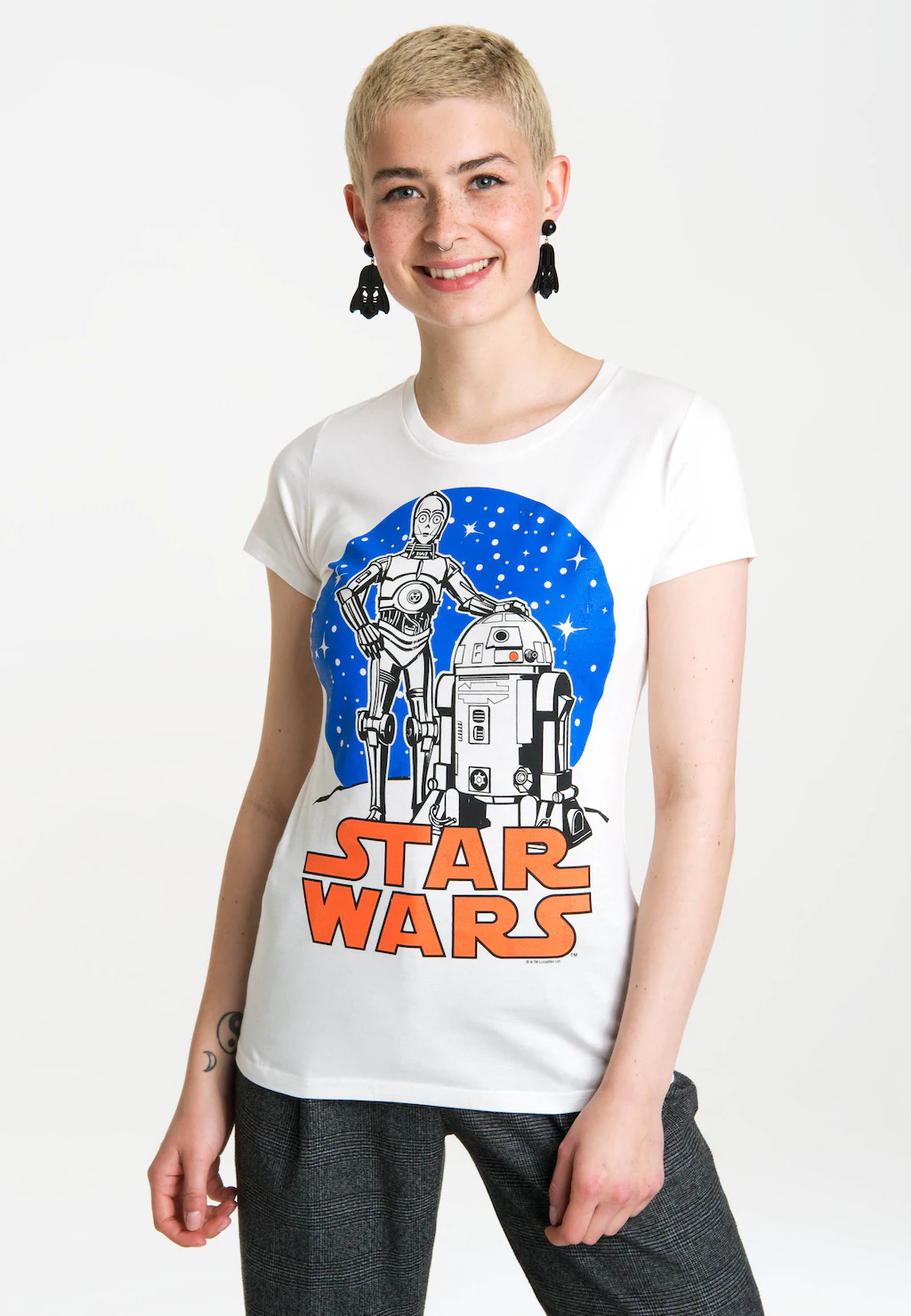 LOGOSHIRT T-Shirt "Star Wars Droids", mit coolem Retro-Druck günstig online kaufen