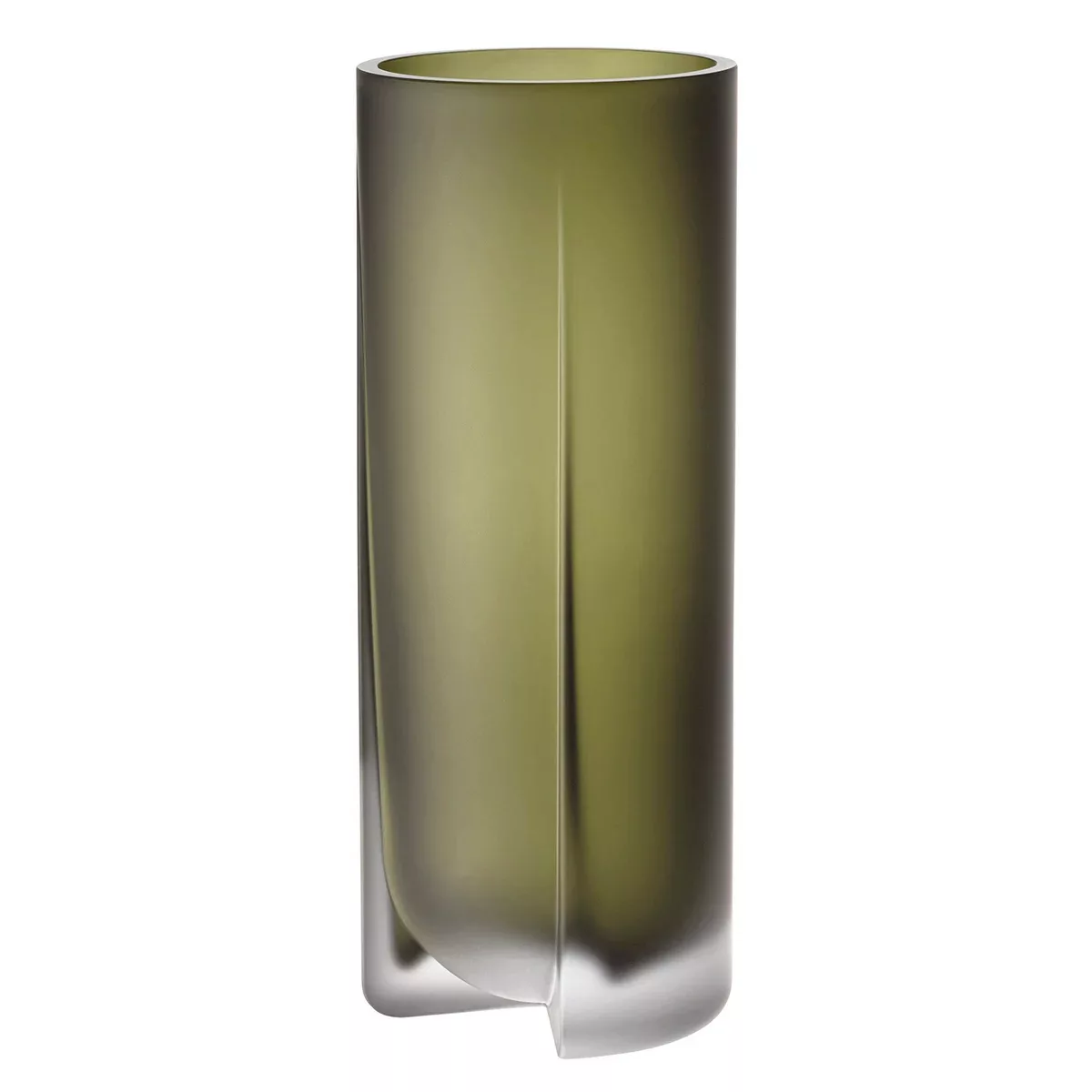 iittala - Kuru Vase Glas 255mm - moosgrün/matt/H 25,5cm/Handwäsche günstig online kaufen