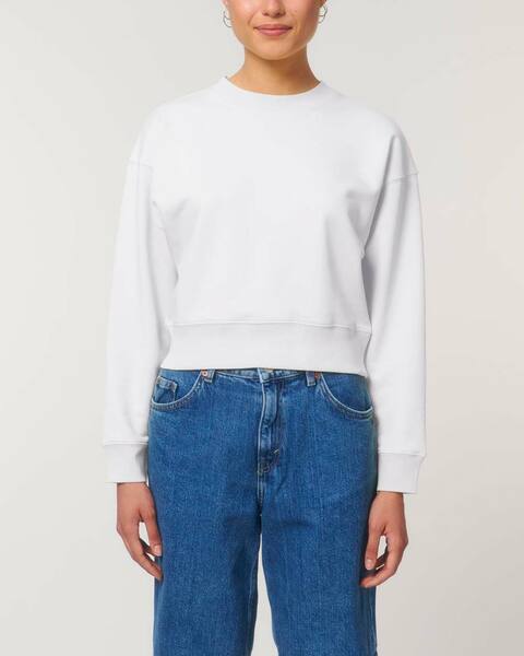 Kurz Geschnittenes Damen Sweatshirt | Bio-pullover | Nachhaltig | Fair Prod günstig online kaufen