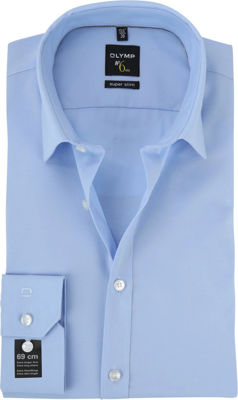 OLYMP No'6 six Hemd Skinny Fit Blau Extra Lange Ärmel - Größe 37 günstig online kaufen