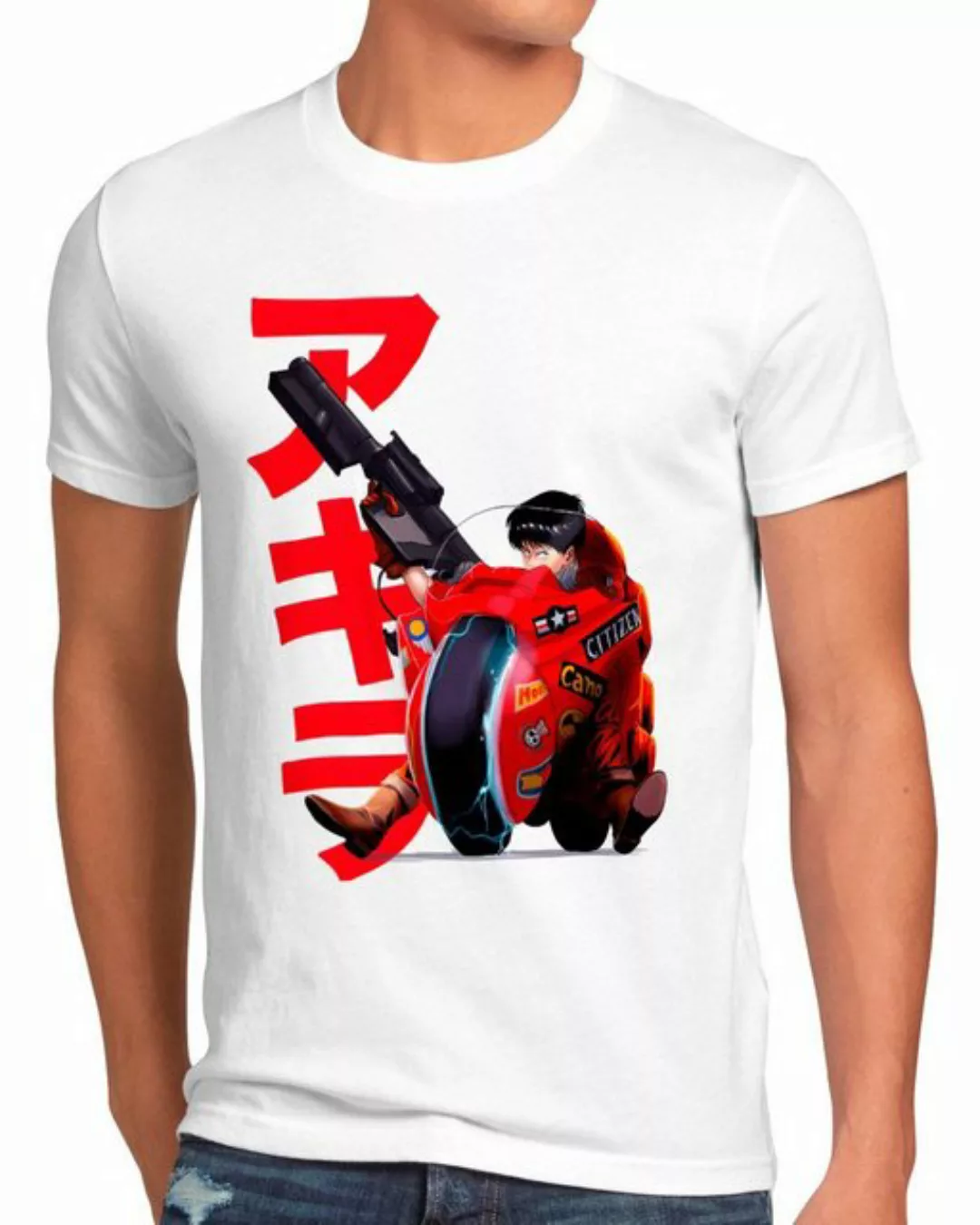 style3 Print-Shirt Herren T-Shirt Apocalyptic Rider akira manga anime cospl günstig online kaufen