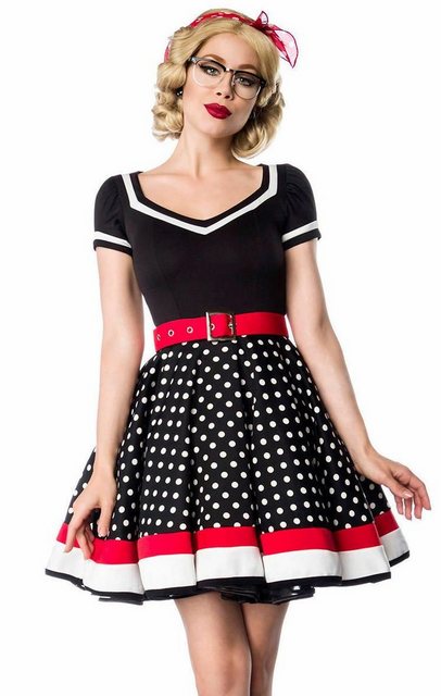 BELSIRA A-Linien-Kleid 50er Jahre Pin Up Rockabilly Kleid Jersey Tanzkleid günstig online kaufen