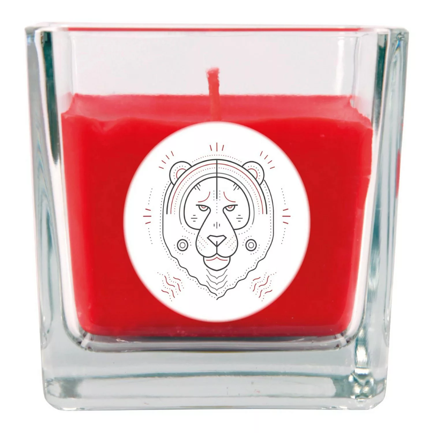 HS Candle Duftkerze & Glas Sternzeichen Rose 50 Stunden Löwe günstig online kaufen