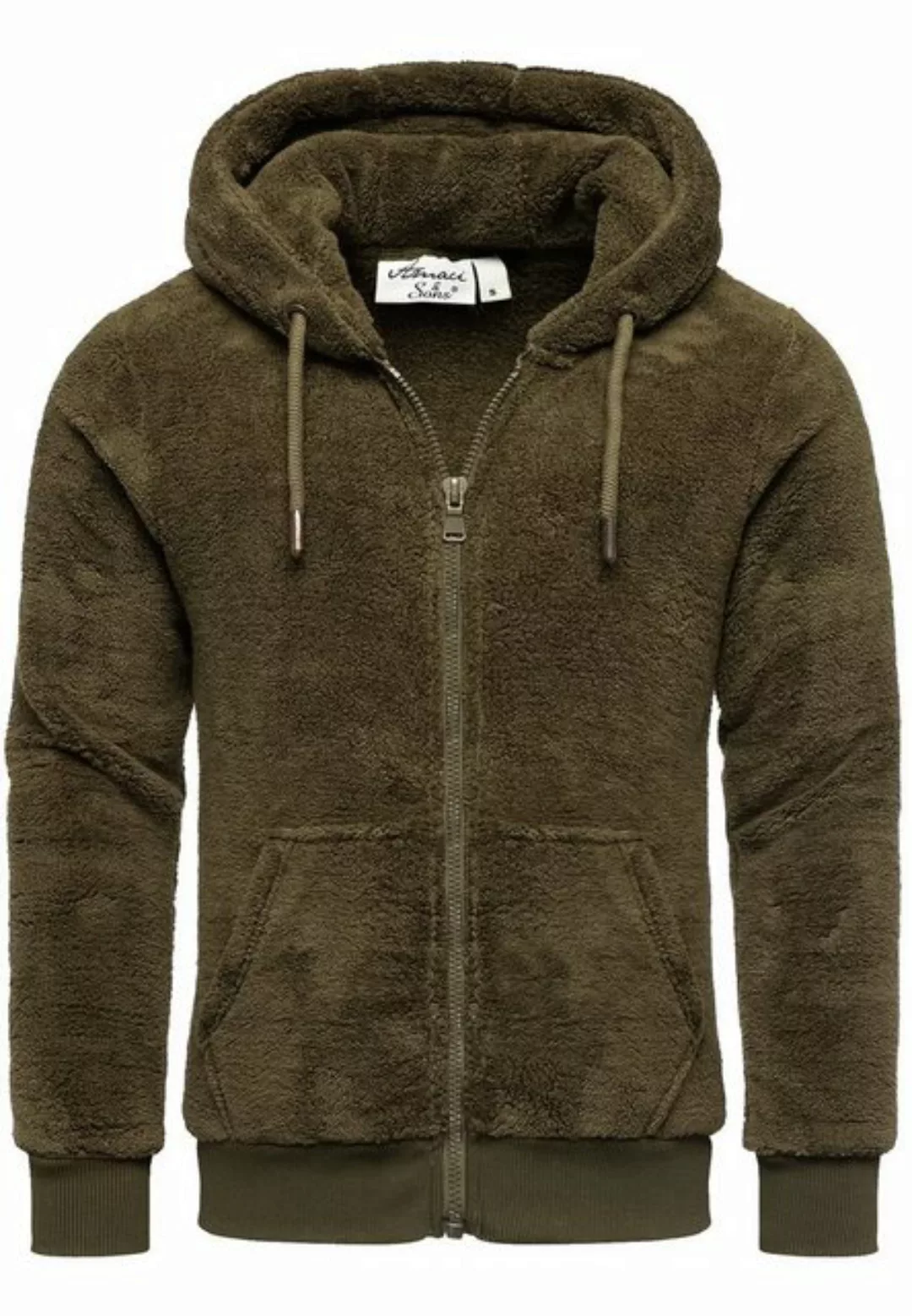 Amaci&Sons Sweatjacke BERWYN Teddyfell Jacke Herren Teddy Sweatjacke Plüsch günstig online kaufen