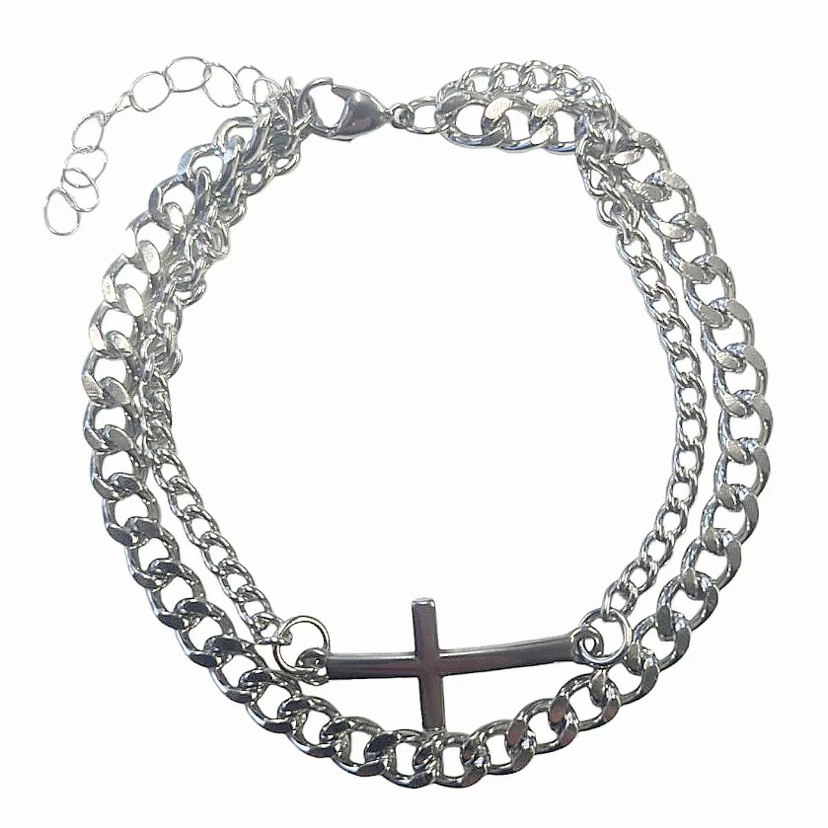 KARMA Edelstahlarmband Herrenarmband Panzerarmband silber (Armband günstig online kaufen
