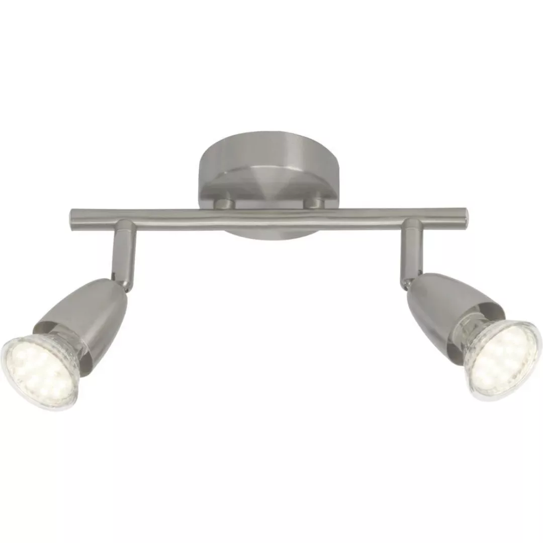 LED Deckenleuchte Amalfi in Silber 2x 3W 600lm GU10 2-flammig günstig online kaufen