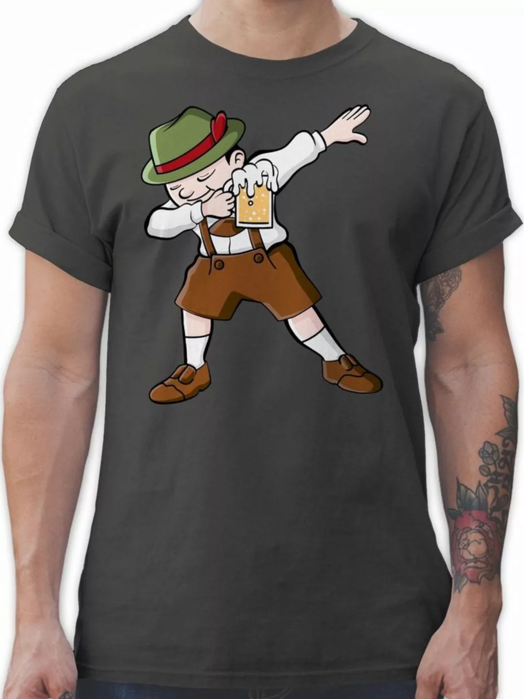 Shirtracer T-Shirt Dabbing Bayern Lederhosen Mode für Oktoberfest Herren günstig online kaufen