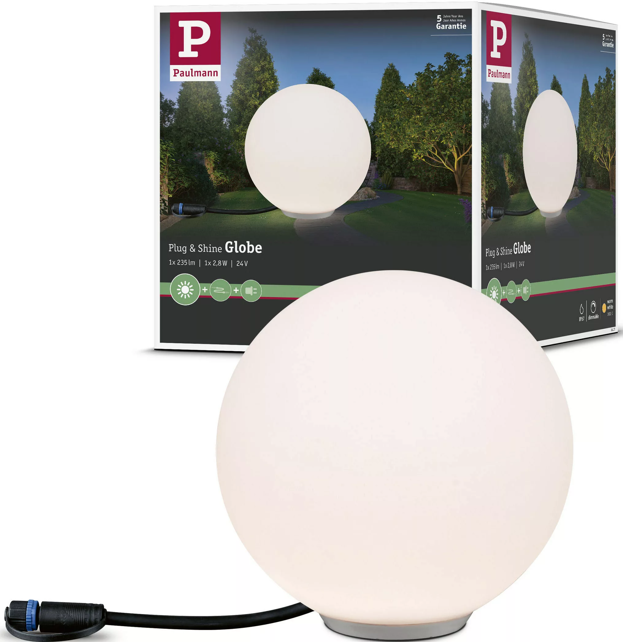 Paulmann Plug & Shine LED-Dekoleuchte Globe Ø 20cm günstig online kaufen