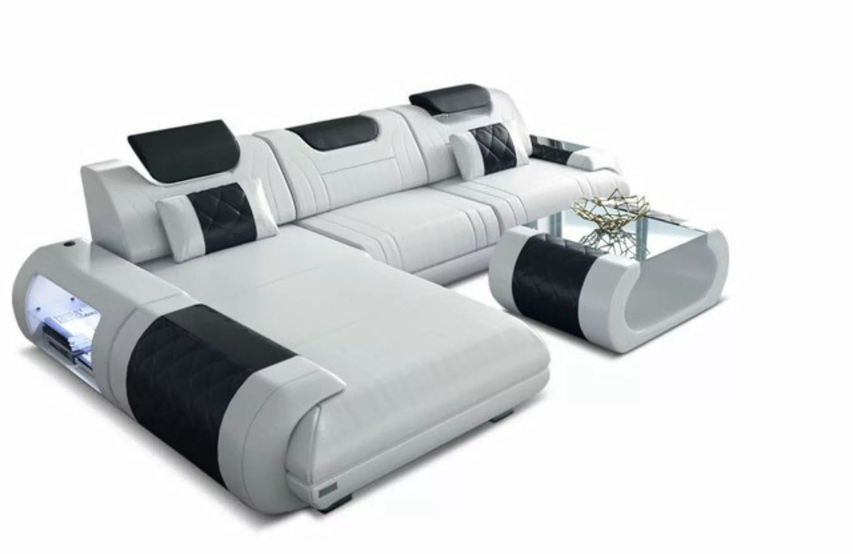 Sofa Dreams Ecksofa Sofa Leder Rimini L Form Ledersofa Ledercouch, Couch, m günstig online kaufen