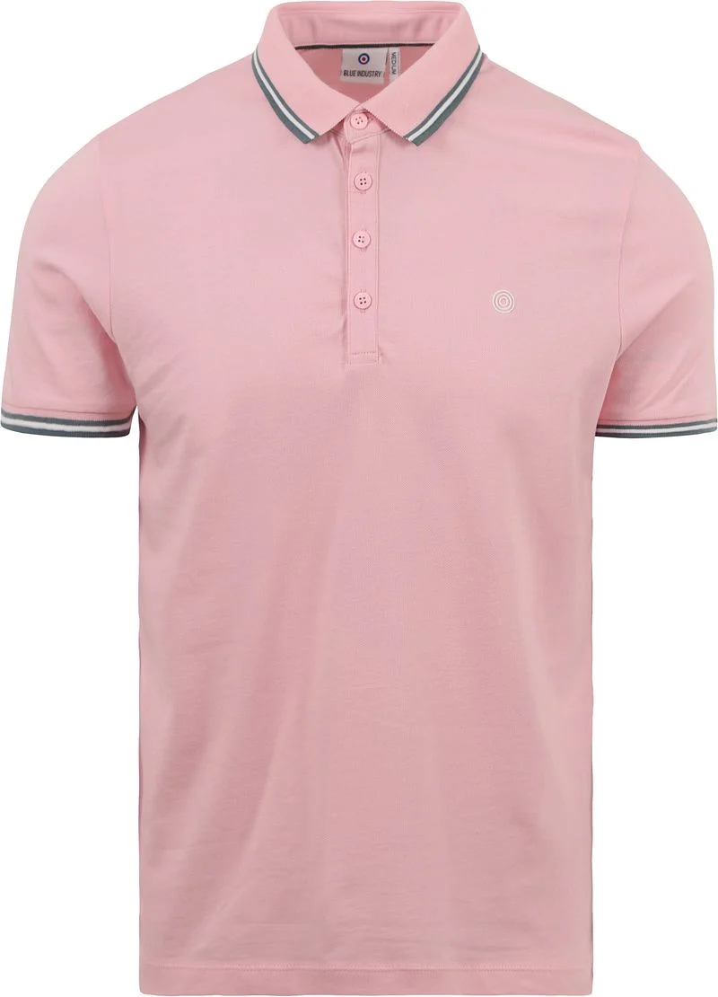 Blue Industry Piqué Poloshirt Rosa - Größe L günstig online kaufen